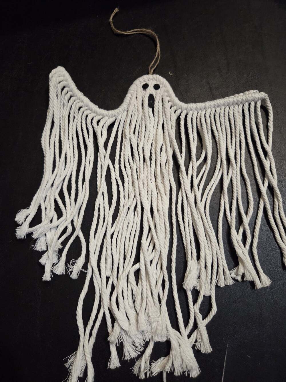 Macrame Ghost Wall Hanging Halloween Decor. Boho